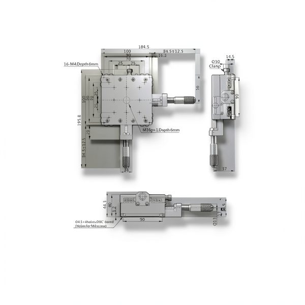 Keenso SEMY100-AC XY Linear Stage Precision Aluminum Alloy-0