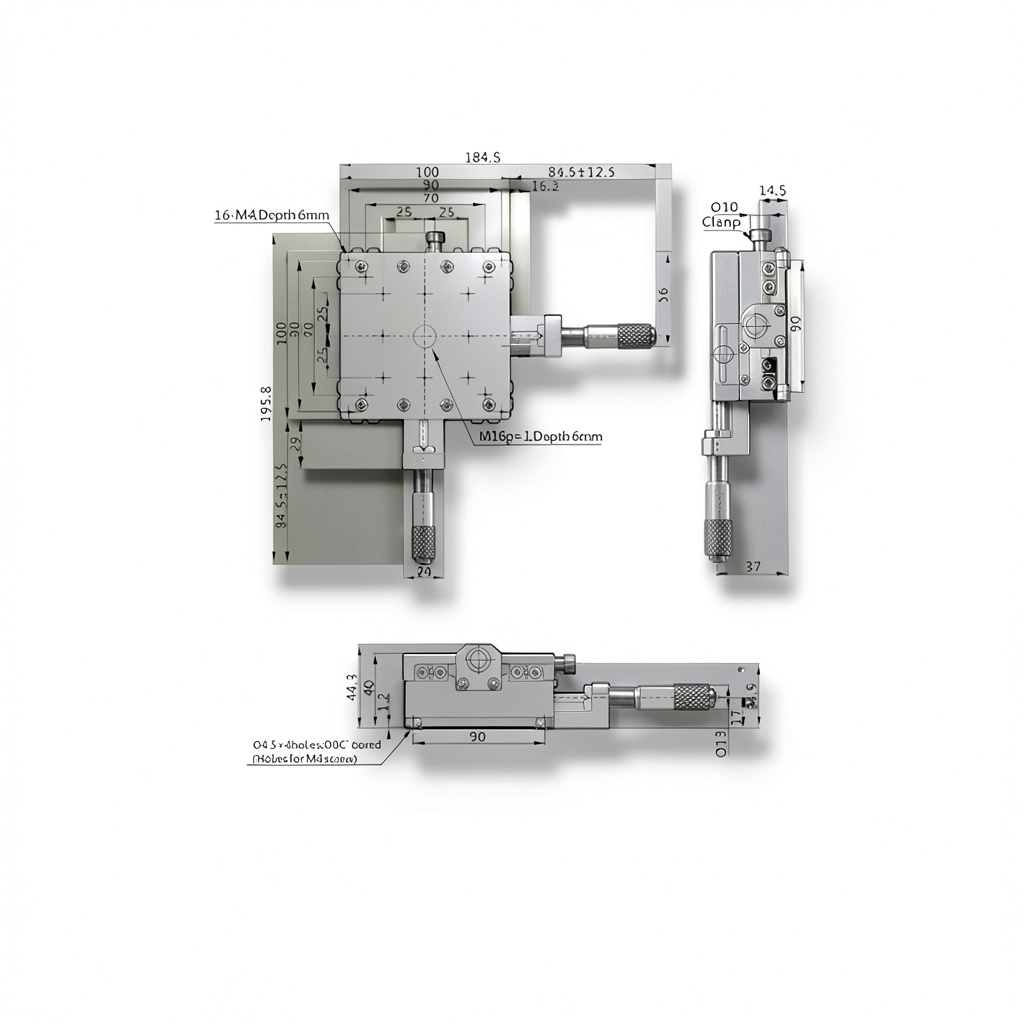 Keenso SEMY100-AC XY linear stage mounted on optical equipment