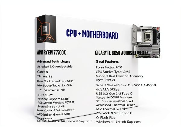 AMD Ryzen 7 7700X INLAND Motherboard B650 ATX DDR5-1