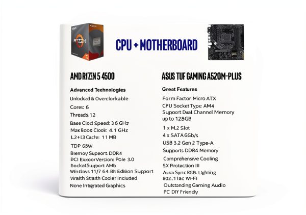 AMD Ryzen 5 4500 PC Build Micro Center Motherboard-1