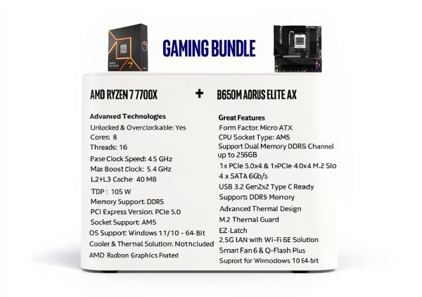 AMD Ryzen 7 7700X Motherboard INLAND 7700XB650MAORUSELITE-1