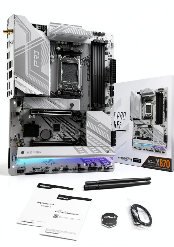 ASRock X870 PRO RS WIFI ATX Motherboard with Wi Fi 7 and Dual USB4-5