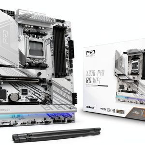 ASRock X870 PRO RS WIFI ATX Motherboard with Wi Fi 7 and Dual USB4-0