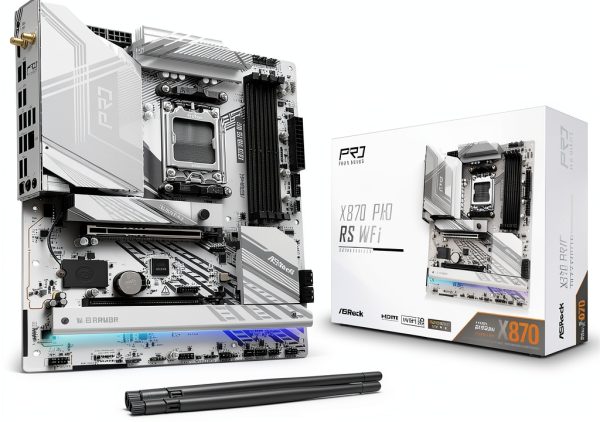ASRock X870 PRO RS WIFI ATX Motherboard with Wi Fi 7 and Dual USB4-0