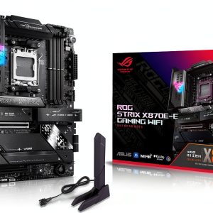 ASUS ROG Strix X870E-E Gaming WiFi AMD AM5 X870 ATX Motherboard 18+2+2 Power Stages, Dynamic OC Switcher, Core Flex, DDR5 AEMP, WiFi 7, 5X M.2, PCIe® 5.0, Q-Release Slim, USB4®, AI OCing & Networking-0