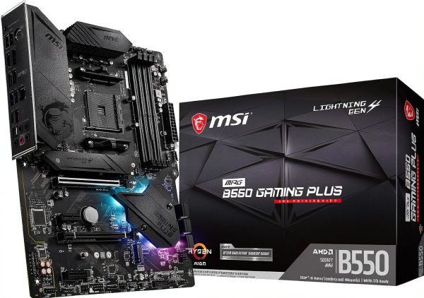 MSI MPG B550 Gaming Plus V1 Gaming Motherboard (AMD Ryzen 5000, AM4, DDR4, PCIe 4.0, SATA 6Gb/s, M.2, USB 3.2 Gen 2, HDMI/DP, ATX)-0