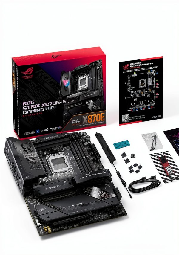 ASUS ROG Strix X870E-E Gaming WiFi AMD AM5 X870 ATX Motherboard 18+2+2 Power Stages, Dynamic OC Switcher, Core Flex, DDR5 AEMP, WiFi 7, 5X M.2, PCIe® 5.0, Q-Release Slim, USB4®, AI OCing & Networking-5
