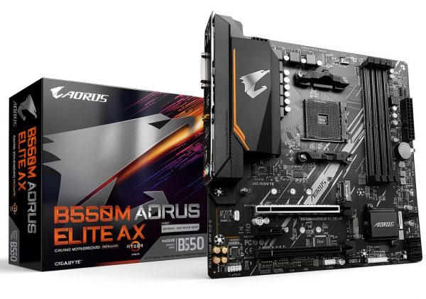 GIGABYTE B550M AORUS Elite AX Motherboard Micro ATX DDR4 WiFi 6E-0