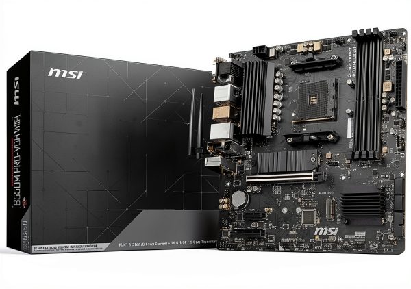 MSI B550M PRO-VDH WiFi ProSeries Motherboard (AMD Ryzen 5000, AM4, DDR4, PCIe 4.0, SATA 6Gb/s, M.2, USB 3.2 Gen 1, Wi-Fi, Bluetooth, D-SUB/HDMI/DP, Micro-ATX)-0